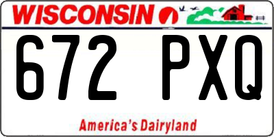 WI license plate 672PXQ