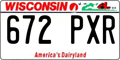 WI license plate 672PXR