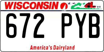 WI license plate 672PYB