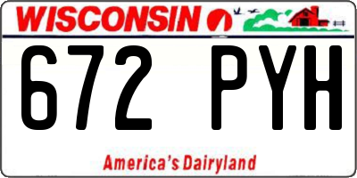 WI license plate 672PYH