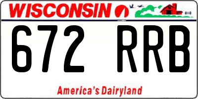 WI license plate 672RRB