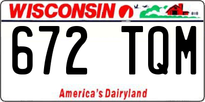 WI license plate 672TQM