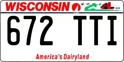 WI license plate 672TTI