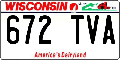 WI license plate 672TVA