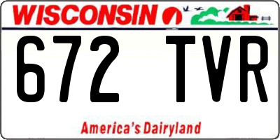 WI license plate 672TVR