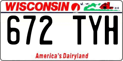 WI license plate 672TYH