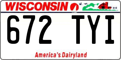 WI license plate 672TYI