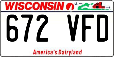 WI license plate 672VFD