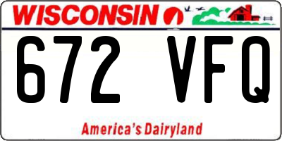 WI license plate 672VFQ