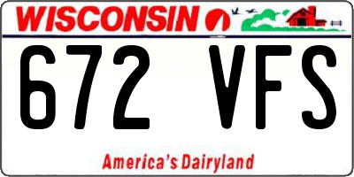 WI license plate 672VFS