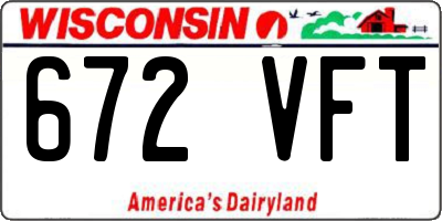 WI license plate 672VFT