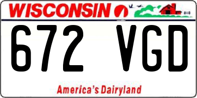 WI license plate 672VGD