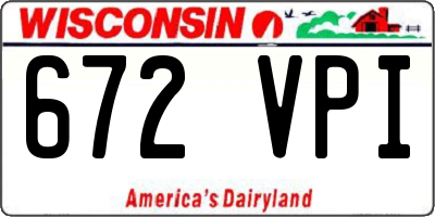 WI license plate 672VPI