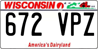 WI license plate 672VPZ