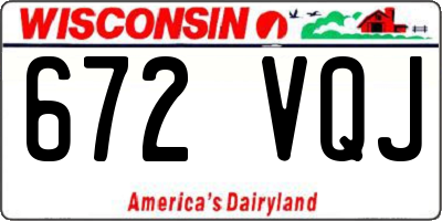WI license plate 672VQJ