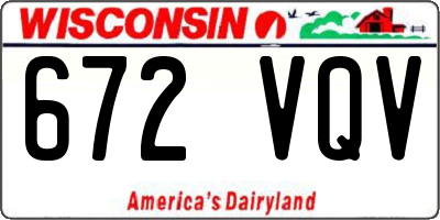 WI license plate 672VQV