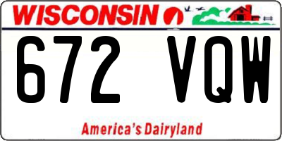 WI license plate 672VQW