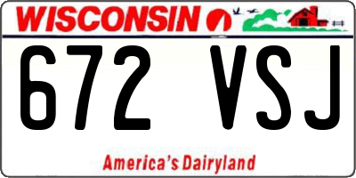 WI license plate 672VSJ