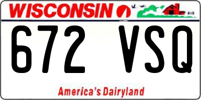 WI license plate 672VSQ