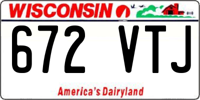 WI license plate 672VTJ