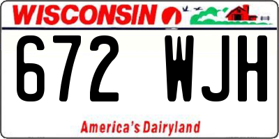WI license plate 672WJH