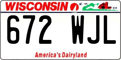 WI license plate 672WJL