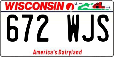 WI license plate 672WJS