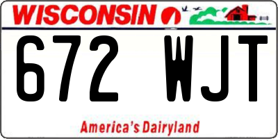 WI license plate 672WJT