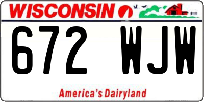 WI license plate 672WJW