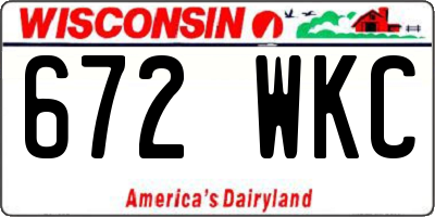 WI license plate 672WKC