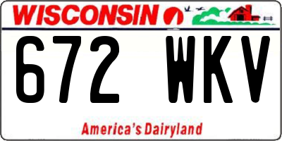 WI license plate 672WKV