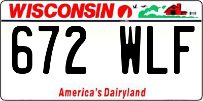 WI license plate 672WLF
