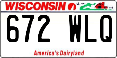 WI license plate 672WLQ