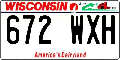 WI license plate 672WXH