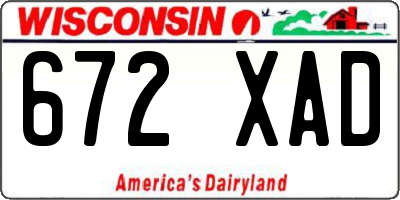 WI license plate 672XAD