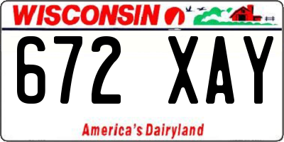 WI license plate 672XAY