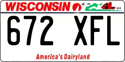 WI license plate 672XFL