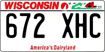 WI license plate 672XHC