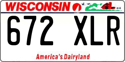 WI license plate 672XLR