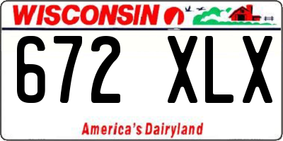WI license plate 672XLX