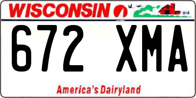 WI license plate 672XMA