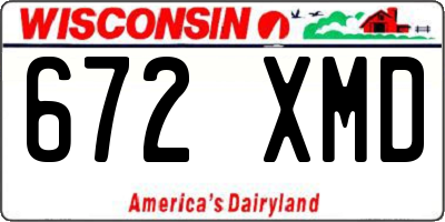 WI license plate 672XMD