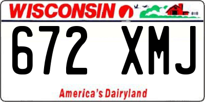 WI license plate 672XMJ