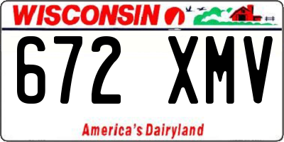 WI license plate 672XMV