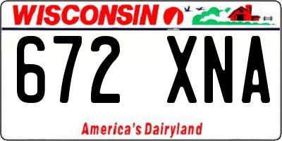 WI license plate 672XNA