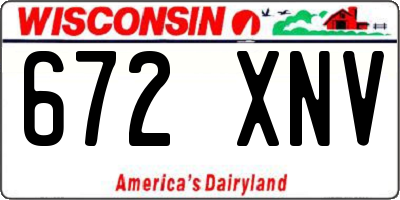 WI license plate 672XNV