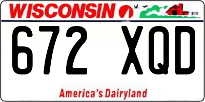 WI license plate 672XQD