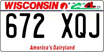 WI license plate 672XQJ