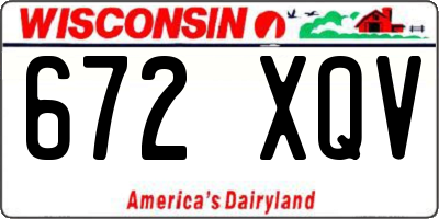 WI license plate 672XQV
