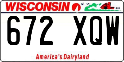 WI license plate 672XQW